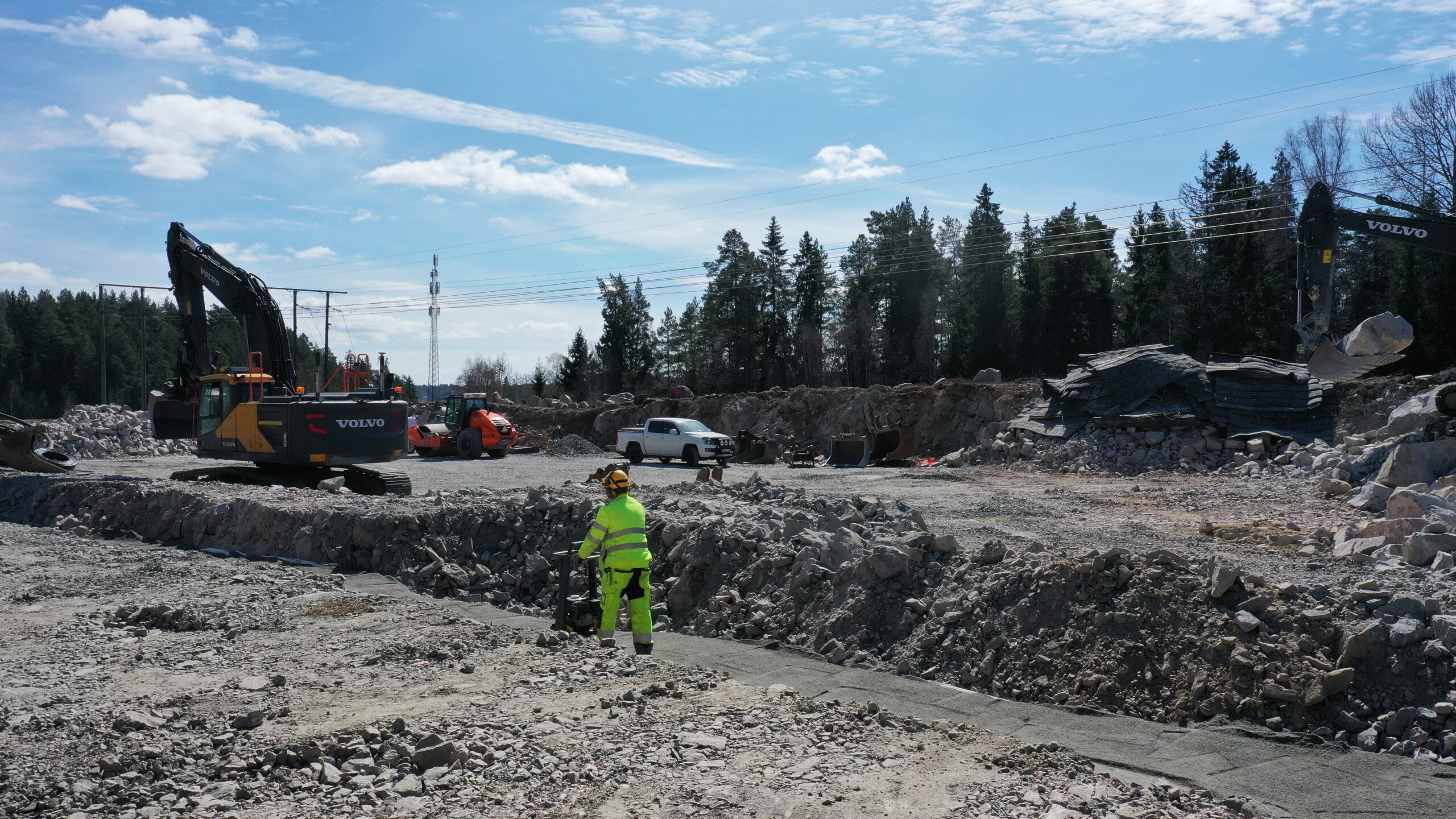 default Schaktarbete Åkersberga i Stockholm, projekt av Markax, schaktning och markarbete