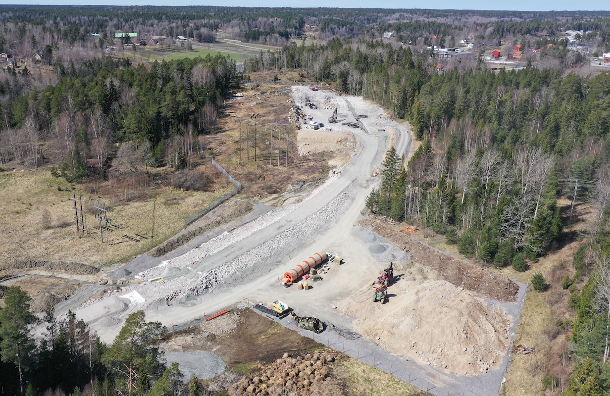 default Projekt schaktarbete Åkersberga strax utanför Stockholm, projekt av entreprenören Markax, schaktning