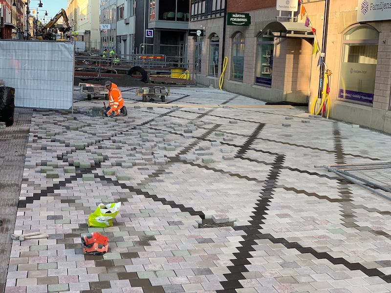 Ombyggnation_av_Drottninggatan_Gävle_ansvarig_Markax Plattsättning Drottninggatan i Gävle, ansvarig Markax