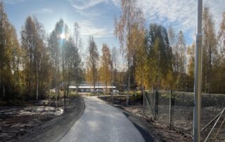 Projekt i Ockelbo, gång och cykelväg. Markarbete och beläggningsarbete av Markax