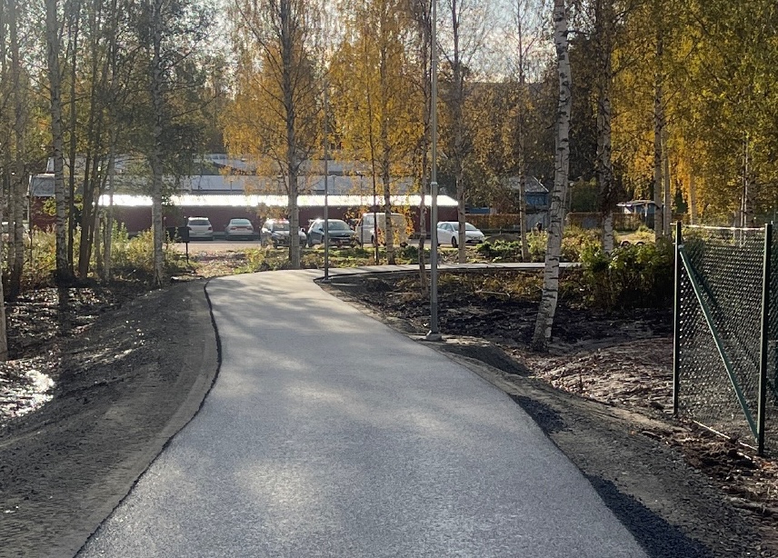 C-vag-Ockelbo-2 Projekt i Ockelbo, gång och cykelväg. Markarbete och beläggningsarbete av Markax